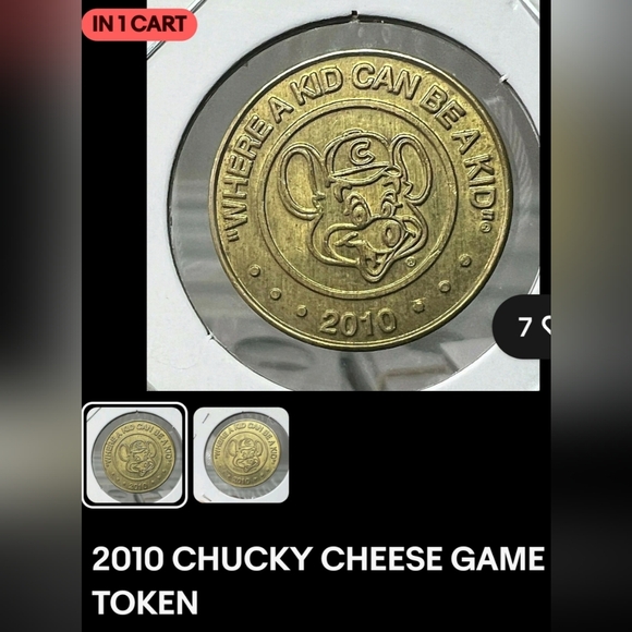 Gold Game Token Chucky Cheese - Picture 1 of 1